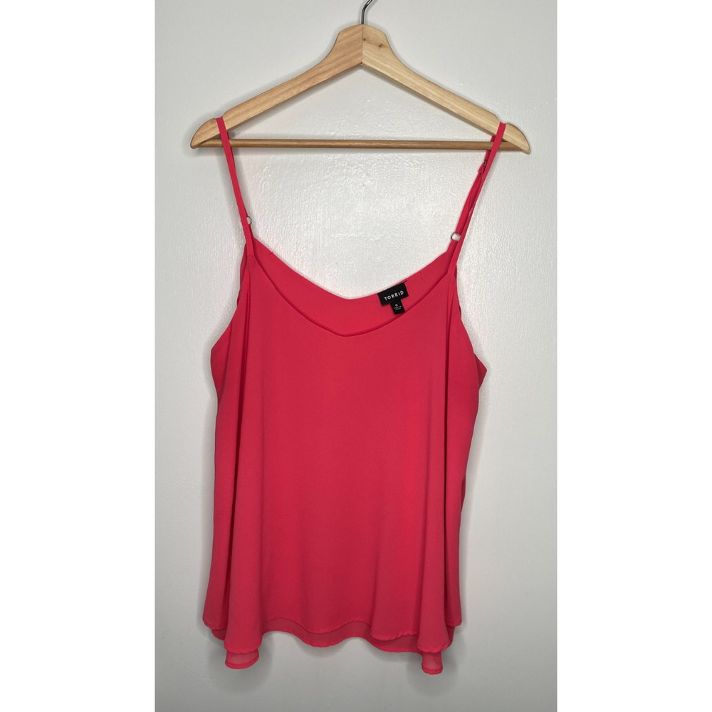 Torrid Pink Camisole Size 0 Adjustable Straps Double Layer (Size Large)